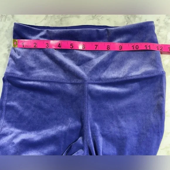 Athleta Purple Elation Velvet Flare Pants Sz XS - Picture 3 of 7